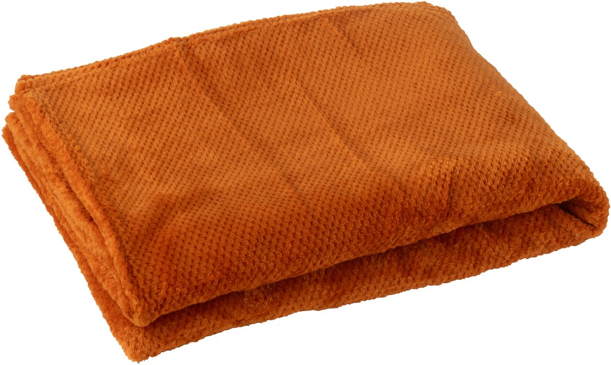 J-Line deken Snuggle - polyester - oranje
