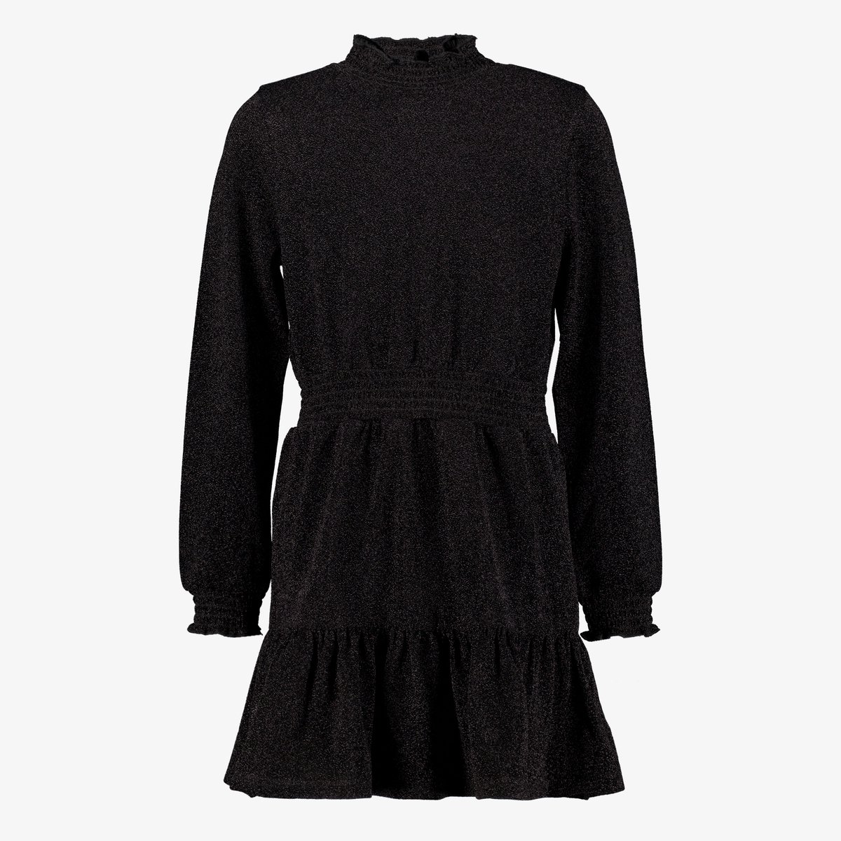 TwoDay meisjes jurk met glitters zwart - Maat 122/128