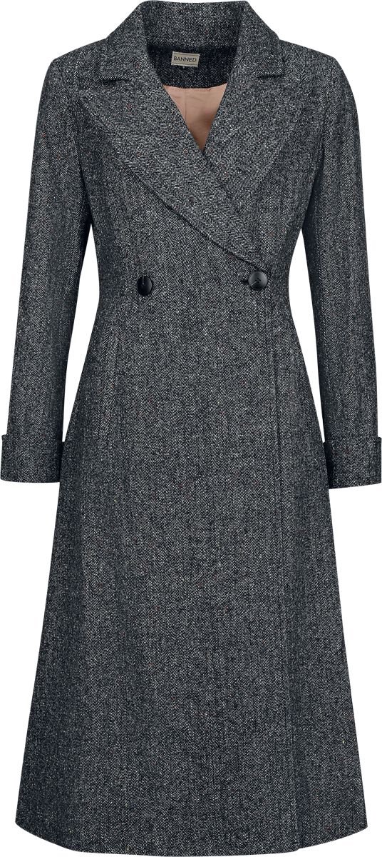 Banned Abigal Coat Dames Lange jassen - grijs - L