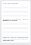 Pagina met reflectievragen voor de komende week en evaluatie van de afgelopen week.