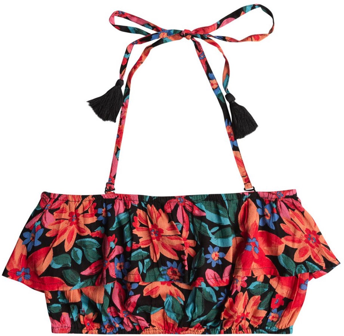 Roxy Golden Tropic Top Floral Fiesta Big Antraciet