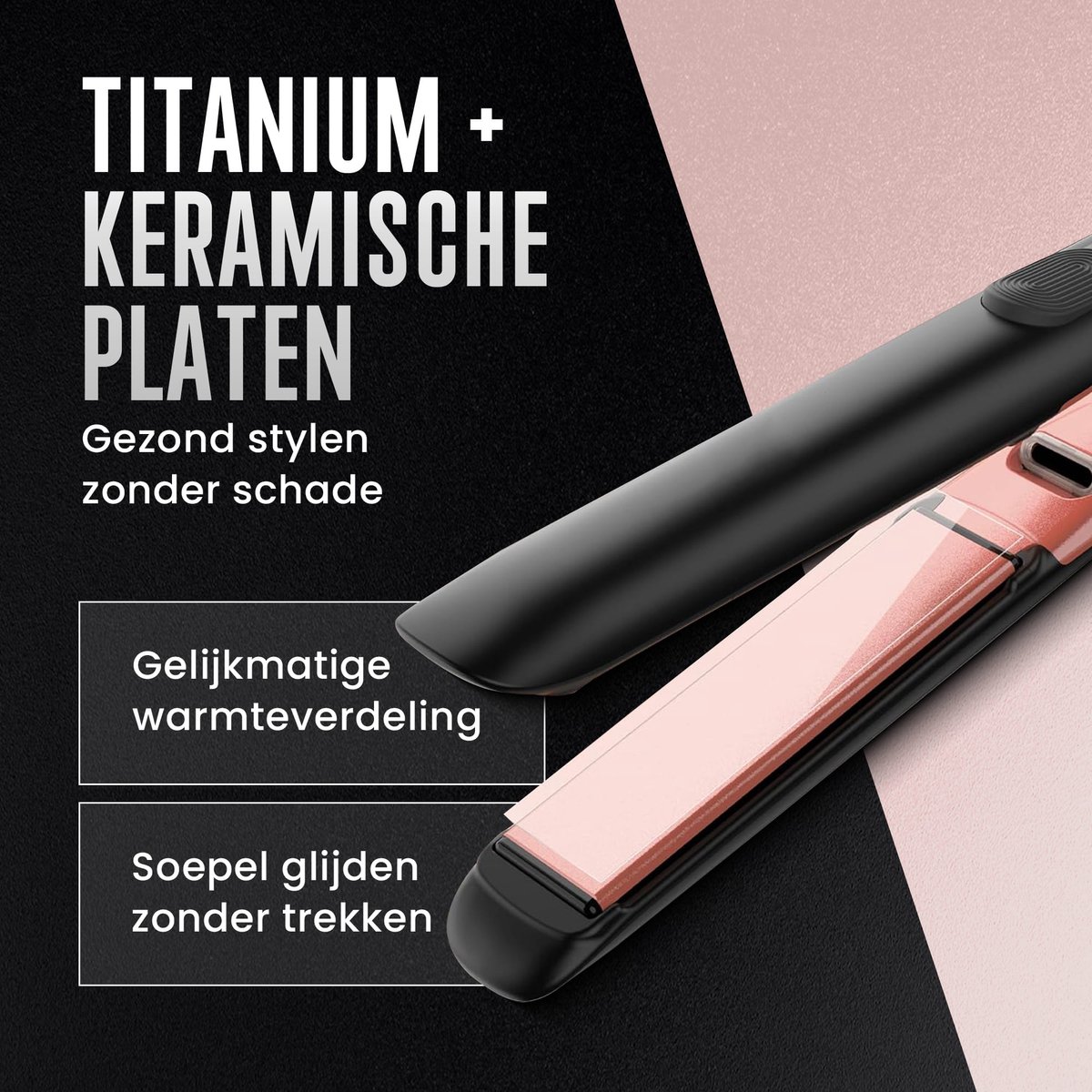 De Gadgetwinkel Goodcare Stijltang met Instelbare Temperatuur 230℃ - afbeelding 3