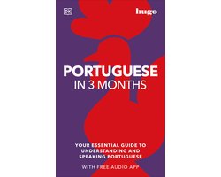 Omslag van DK Hugo in 3 Months Language Learning Courses- Portuguese in 3 Months with Free Audio App