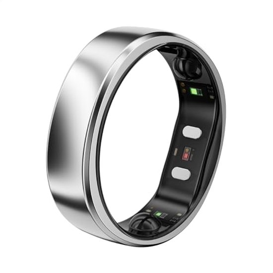 2025 nieuwe Smart Ring voor heren, intelligente ring voor heren, met pantalla, smartring Health IP68 met iOS en Android, fitnesstracker/slaap/stress/hartslag/SpO2/HRV (roségoud, 8