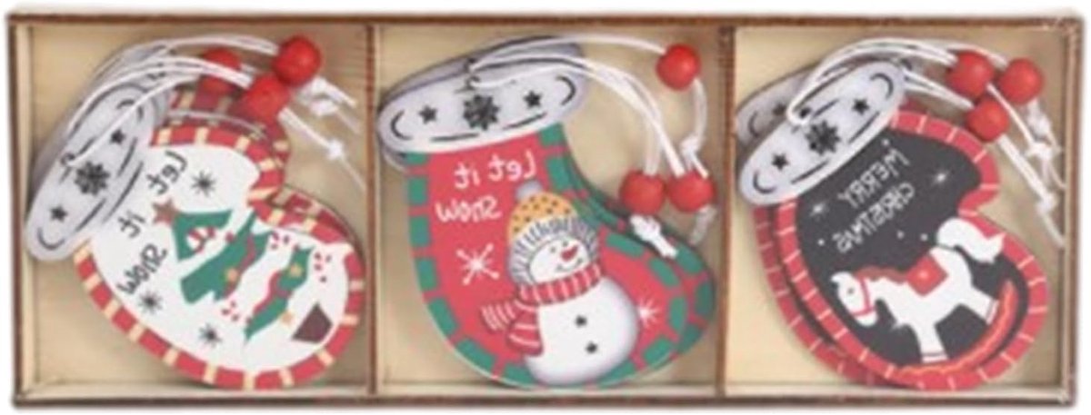 Sander Shop Kerstboomhangers | Houten Kerstman Hangers Ornament - Draagbare houten kersthangers voor thuis, raam, feest,