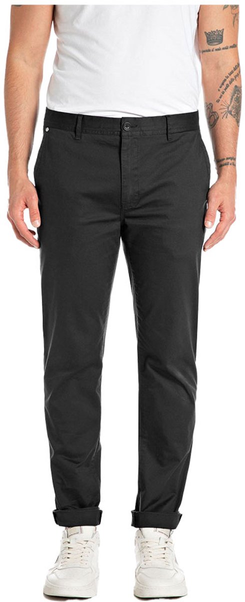 Replay M9998.000.84905 Chino Broek Zwart 30 / 32 Man