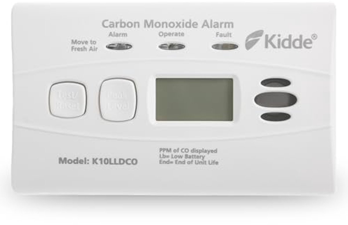 Digitale Koolmonoxidemelder met 10 Jaar Batterij en Veiligheidsalarm