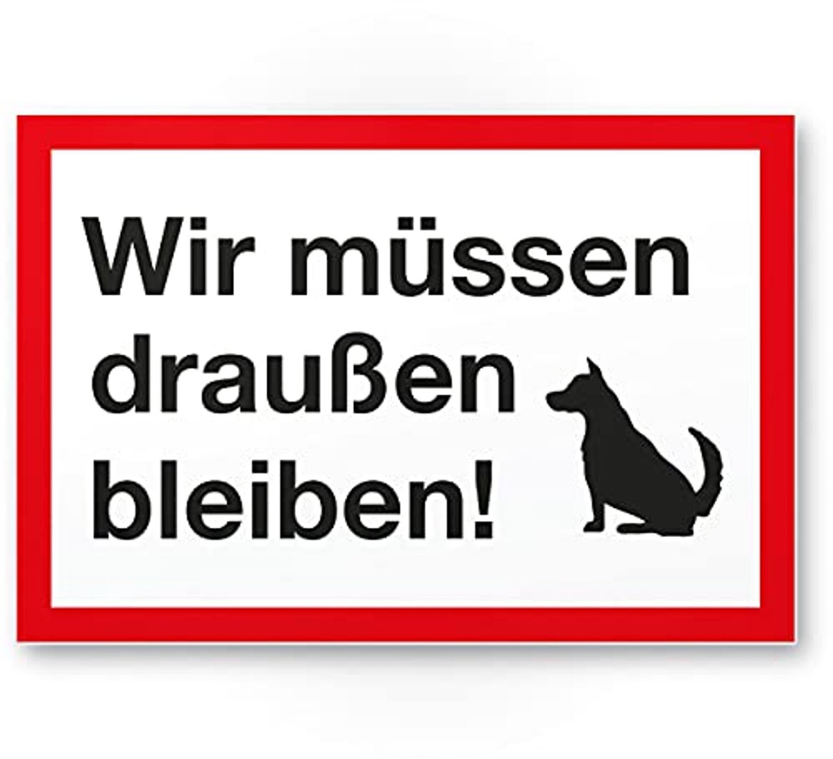 Waarschuwingsbord voor hondenverbod - Grappige en creatieve deurborden voor binnen en buiten