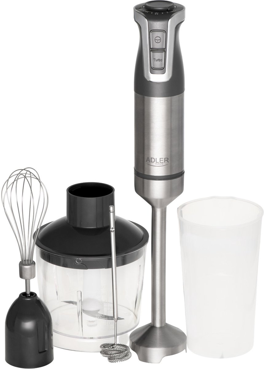 Adler - Staafmixer - Multifunctioneel - 1800W - Turbofunctie - AD 4627 g - Grijs