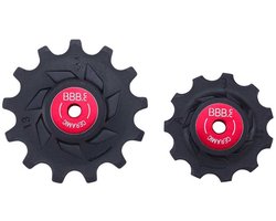Bbb Rollerboys Ceramic Shimano Grx Derailleurwieltjes Set Voor Fietsen Zilver 11-13t