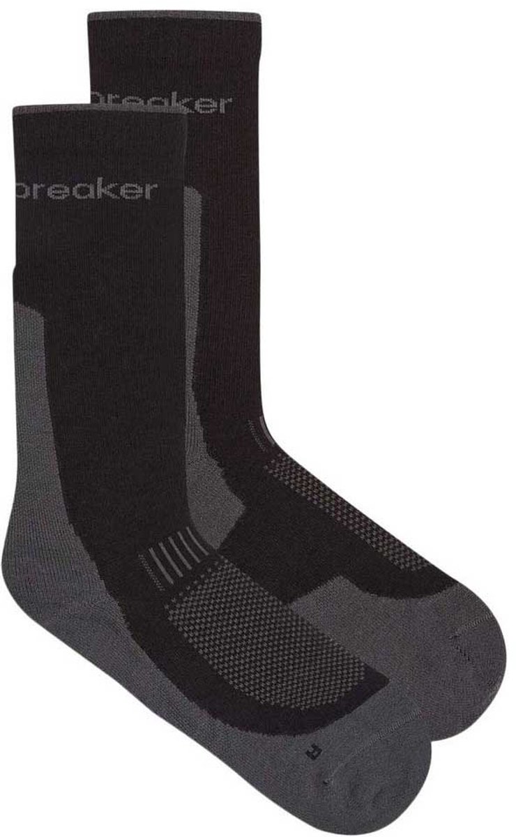 Sok Icebreaker Men Merino Hike+ Light Crew /Obsidian-Schoenmaat 39 41 5 Zwart