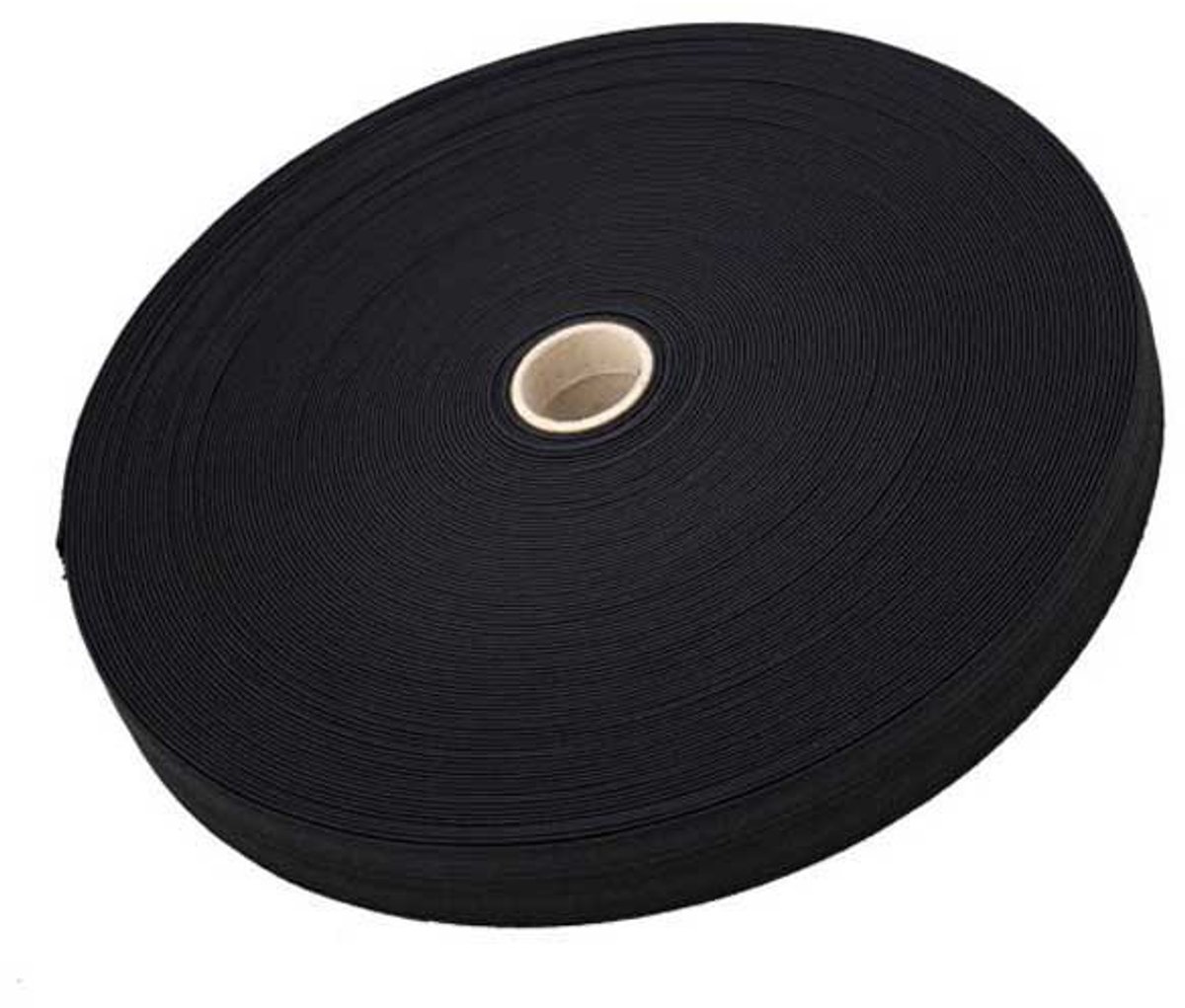 Euromarine Flat Elastisch Touw 50 M Zwart 30 mm