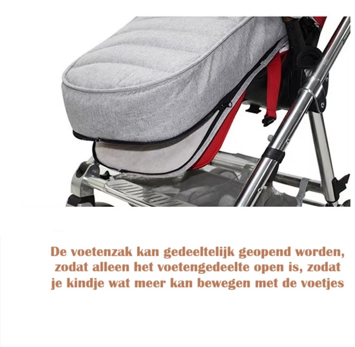 Universele Luxe Zwarte Voetenzak – Kinderwagen & Buggy, Gevoerd, Wind- en Waterafstotend – foto 7