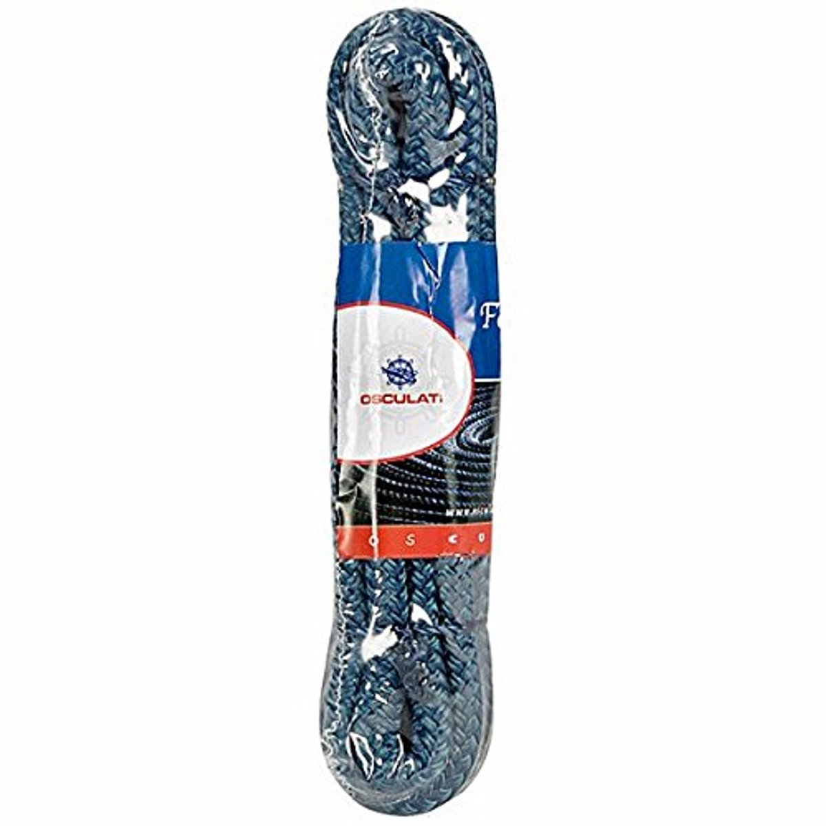 Dubbel gevlochten Polyester Fenderlijn - 10mm Ø, 2m lang in Blauw