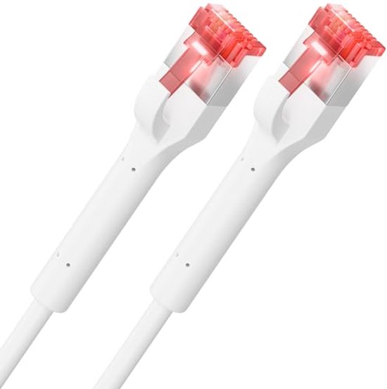 Ultraflexibele dunne CAT 6A-patchkabel U/UTP 0.25M wit