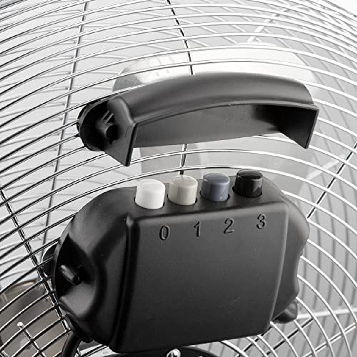 Industriële Vloerventilator 45 cm met 3 Snelheden en Verstelbare Hellingshoek - Hoog Vermo