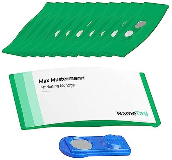 Naambadge 75 x 32 - Curve - Magneet | Badgehouder | kaarthouder