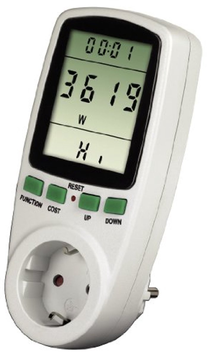 Energiekostenmeter voor Stroomverbruik en Kostenberekening met Geheugenfunctie