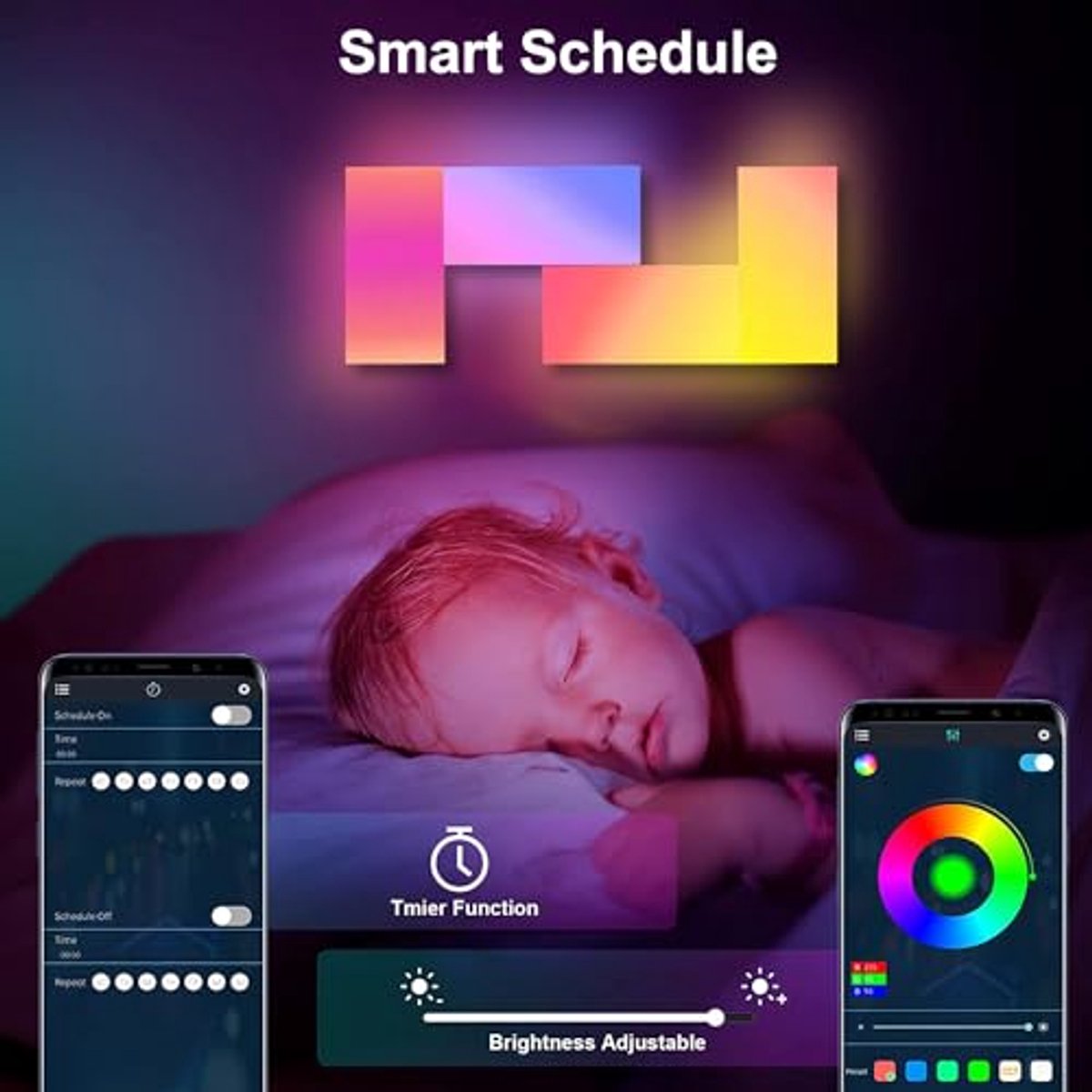 Rechthoekige LED-wandlampen voor Gaming en Smart Homes