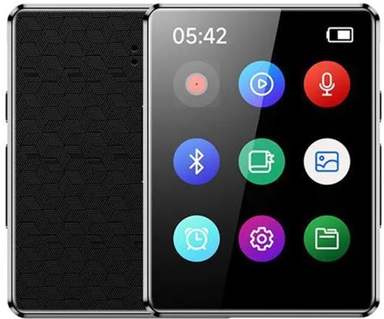 Vitdipy - MP3-Speler - Met Touchscreen - Ingebouwde Luidspreker en E-Book Functie - Bluetooth mp3 speler - MP3-muziekspeler - 1.8 inch - Zwart