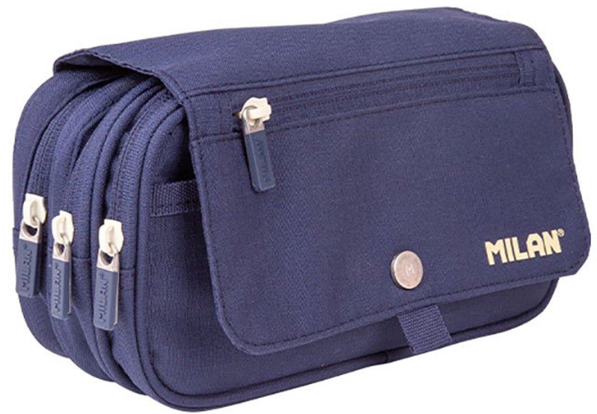 Milan 3-zip With A Flap 1918 Series Etui Blauw Man
