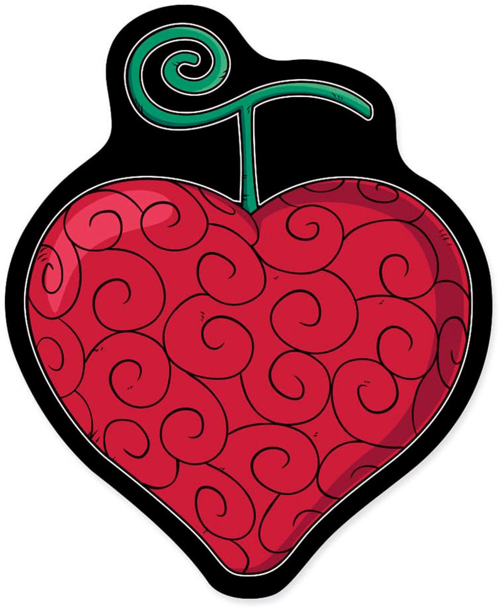 Herding One Piece Op-op Fruit Kussen 35 Cm Rood