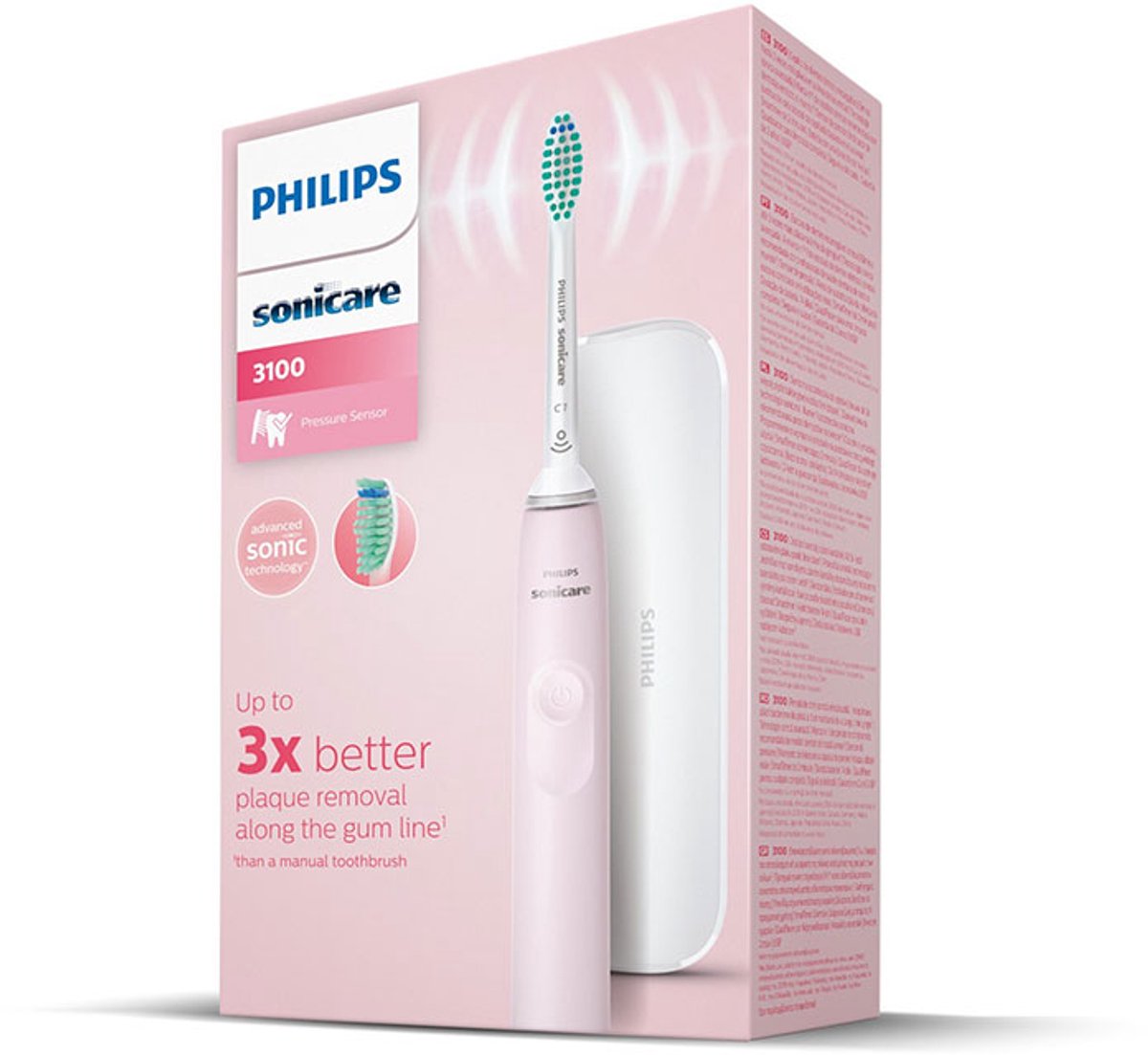 Philips Sonicare Series 3100 - Elektrische tandenborstel - Roze - met reisetui - HX3673/11 thumbnail 4
