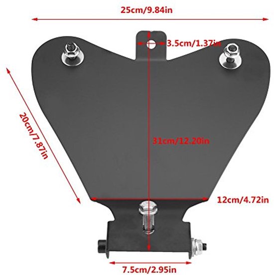 Zadel Grondplaat, Stalen Motorzadel Veer Bodemplaat Beugel Houder Kit Stalen Vervanging voor Bobber Chopper voor Zadel Grondplaat Zadel Beugel Motor Zadel