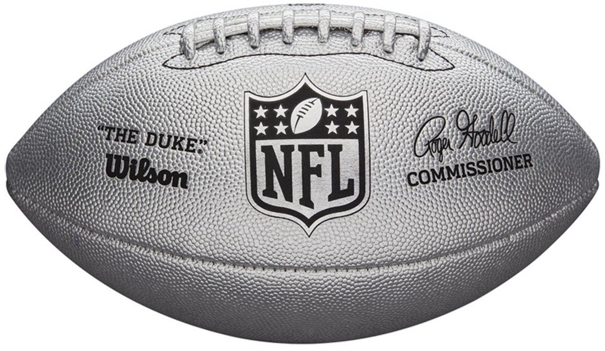 American Football Wilson DUKE METALLIC Grijs Één maat