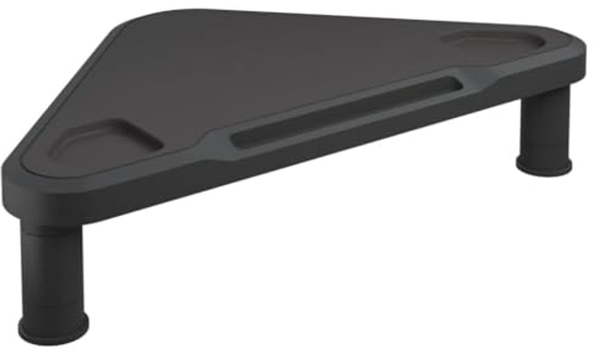 Verstelbare Monitor Stand - Minimalistisch Design 49x28cm - Zwart