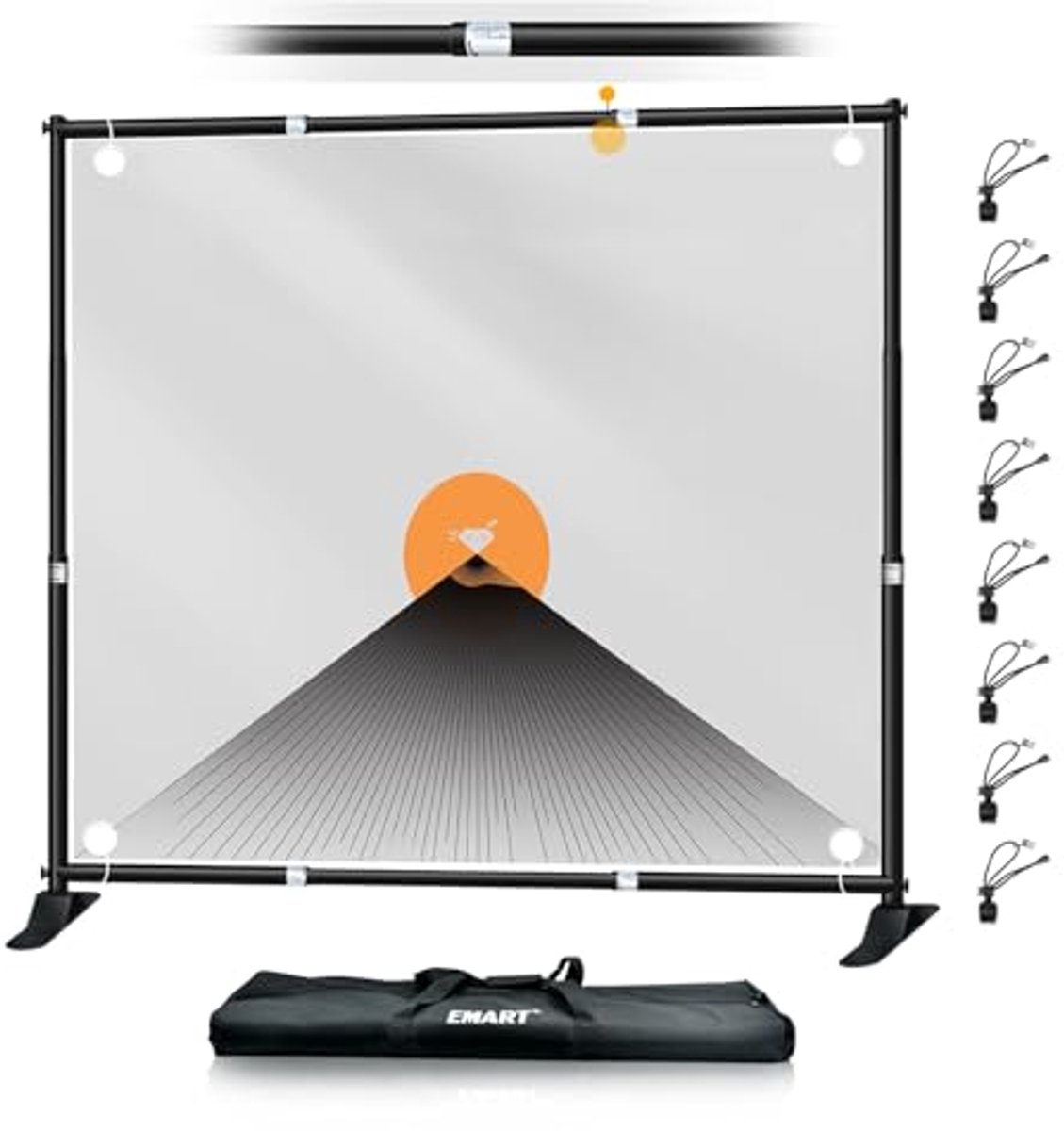 Verstelbare Bannerstandaard 3 x 3 m voor Studiofotografie en Portretfotografie