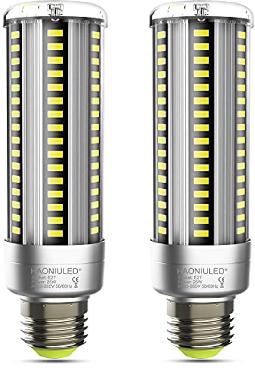 E27 LED Lamp 25W - Koud Wit, 3000LM - Vervangt 250W Gloeilamp - 2 Stuks
