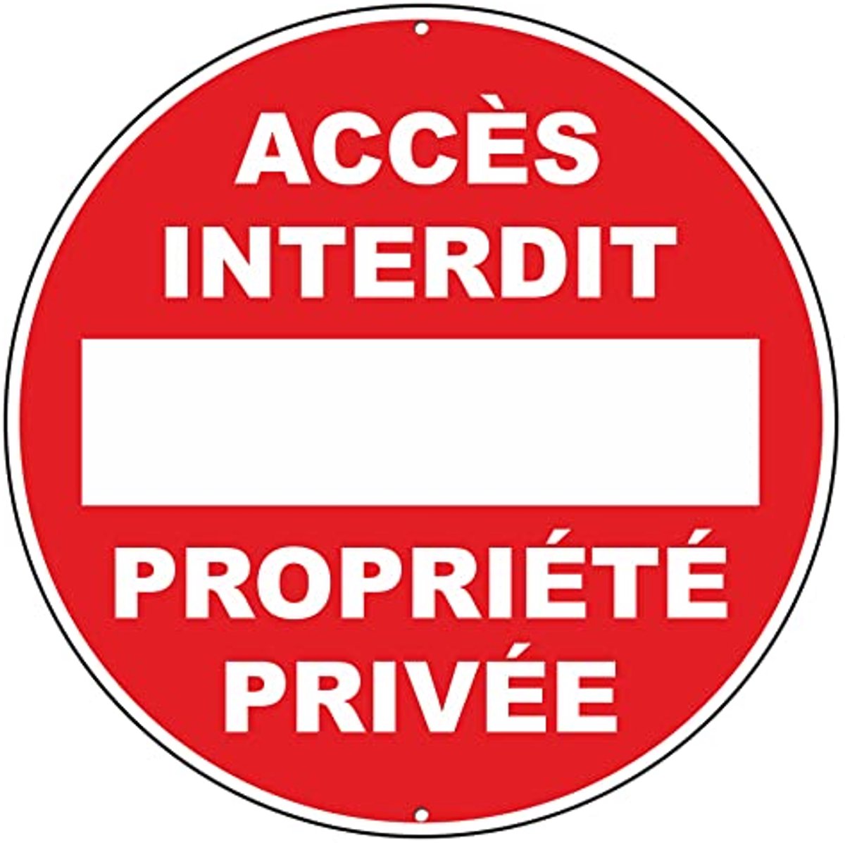 Privacy Verkeersbord Verboden Toegang van Aluminium Ø 30 cm