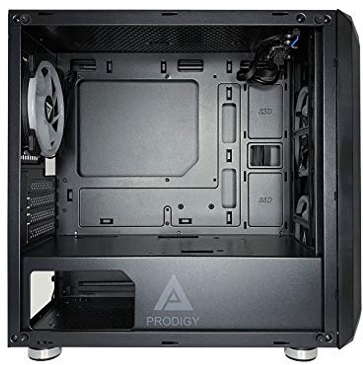 Micro-ATX Gaming Case met Gehard Glaspaneel, RGB Ventilatoren en USB Poorten