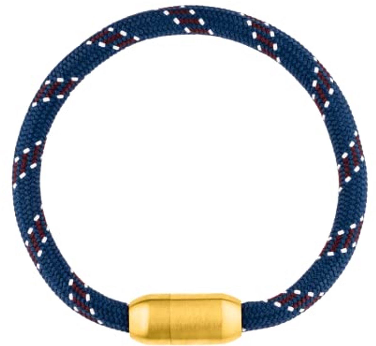 Heren Surferarmband van Katoen en Roestvrij Staal met Magnetische Sluiting