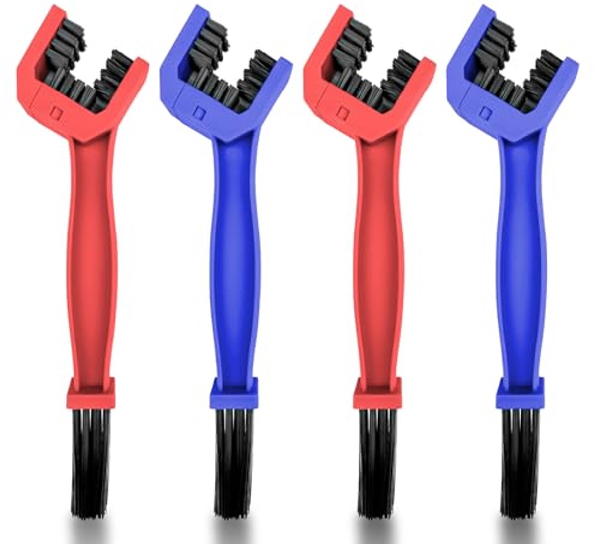 4 Stuks Kettingreinigingsborstels voor Motorfiets en Fiets – Comfortabele Handgreep