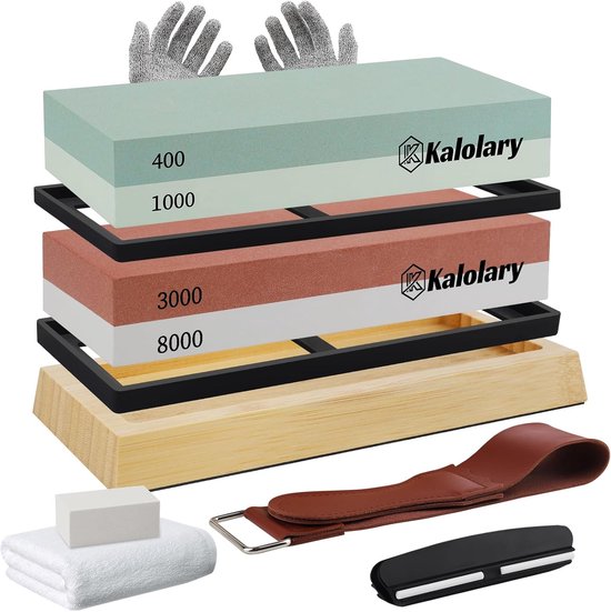 OTOTEC 1000/3000 Wetsteen – Dubbelzijdig, Wit Korund – Met Antislipmat – Voor Messen, Beitels En Precisiegereedschap