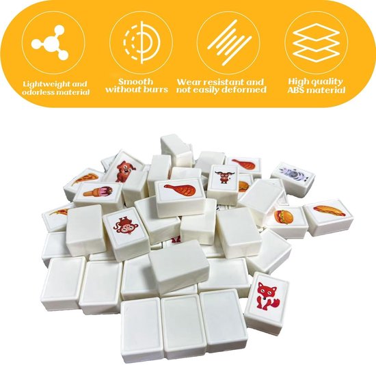 Jeu d'évasion en bord de mer (65 blocs de 30 mm) - Mahjong - ABS - Autocollants PVC