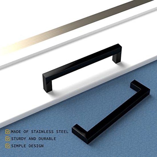 H Door handle stainless steel Vanessa, butt handle with 45