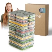 Coffret de conservation alimentaire Soft Chef Fresh Box 20 pièces (8x600 ml 4x1170 ml 4x1200 ml 4x2400 ml) Sans BPA, hermétique, anti-fuite, compatible micro-ondes, lave-vaisselle et congélateur