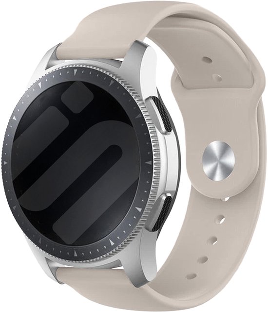 Bracelet sport en Siliconen Strap-it 20 mm - compatible avec Samsung Galaxy Watch 4 / 5 / 6 / 7 (Pro / Classic) / 3 - 41 mm / 42 mm / Active 40 et 44 mm / FE - Polar Ignite / Unite / Pacer - Amazfit GTS 1-2-3-4 - Withings ScanWatch Nova (starlight)