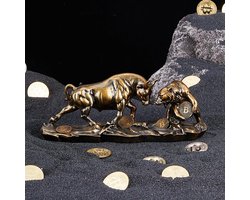 JXCBXJ Stier- en beerbeeld, decor van polyresindier, cadeau voor vermogensbeheerders en investeerders, geschikt voor slaapkamer, studeerkamer, wijnkast, kantoor, kunstcadeau.