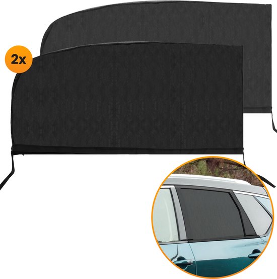 R2B Zonnescherm Auto Zijruit - 2 Stuks - UV Protectie - Zonnescherm Auto Baby & Kind - Zonwering Auto - Zonwering Raam - Auto Zonnescherm - Auto Accessoires