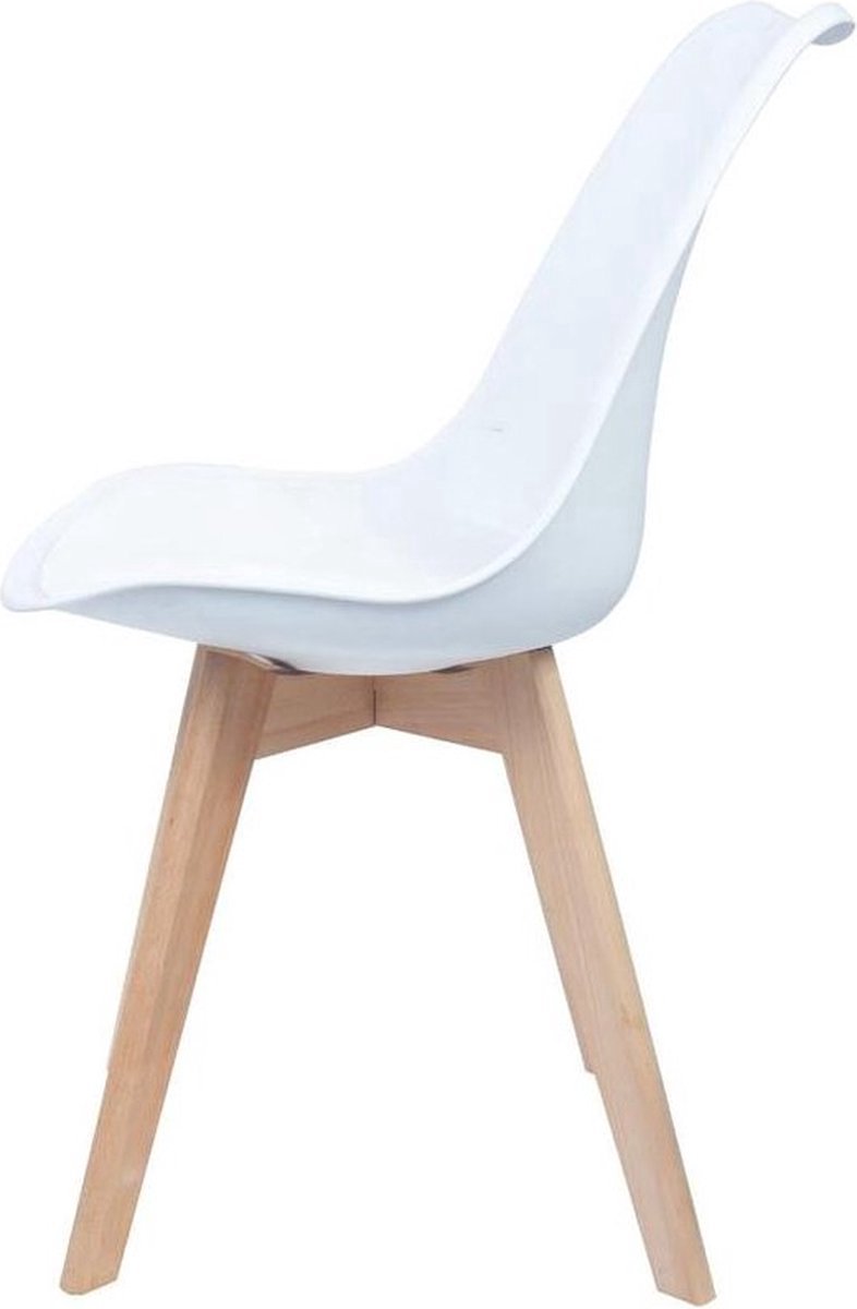 4 stuck-Eetkamerstoel-eettafel-woonkamer stoel-Design eetkamer stoel - Scandinavische stijl - Modern Design - set van 4 - Kuipstoel - Terrasstoel - Wit – foto 6