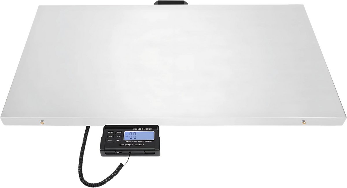 Huisdierweegschaal - Dierenweegschaal - Tot 300 kg - Voor Honden & Katten - Digitaal met LCD-Scherm - Batterij & Plug-in
