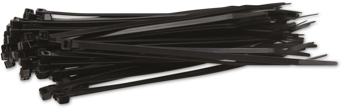 KSS Kabelbinder-assortiment Polyamide 6.6, zwart, 190x4,8, UV-bestendig, 100 stuks