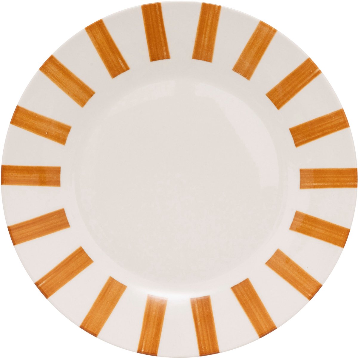 Secret de Gourmet Chéri Plat bord Ø27cm - Set van 6 stuks - Wit/Oker