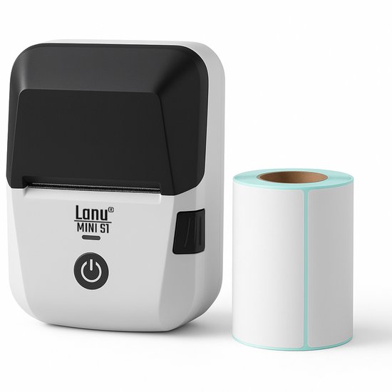 Labelprinter MINI S1 - Bluetooth - Labels & Bonnetjes - Printbreedte 20-50mm - Direct Thermisch - 2000mAh - Incl. labelrol