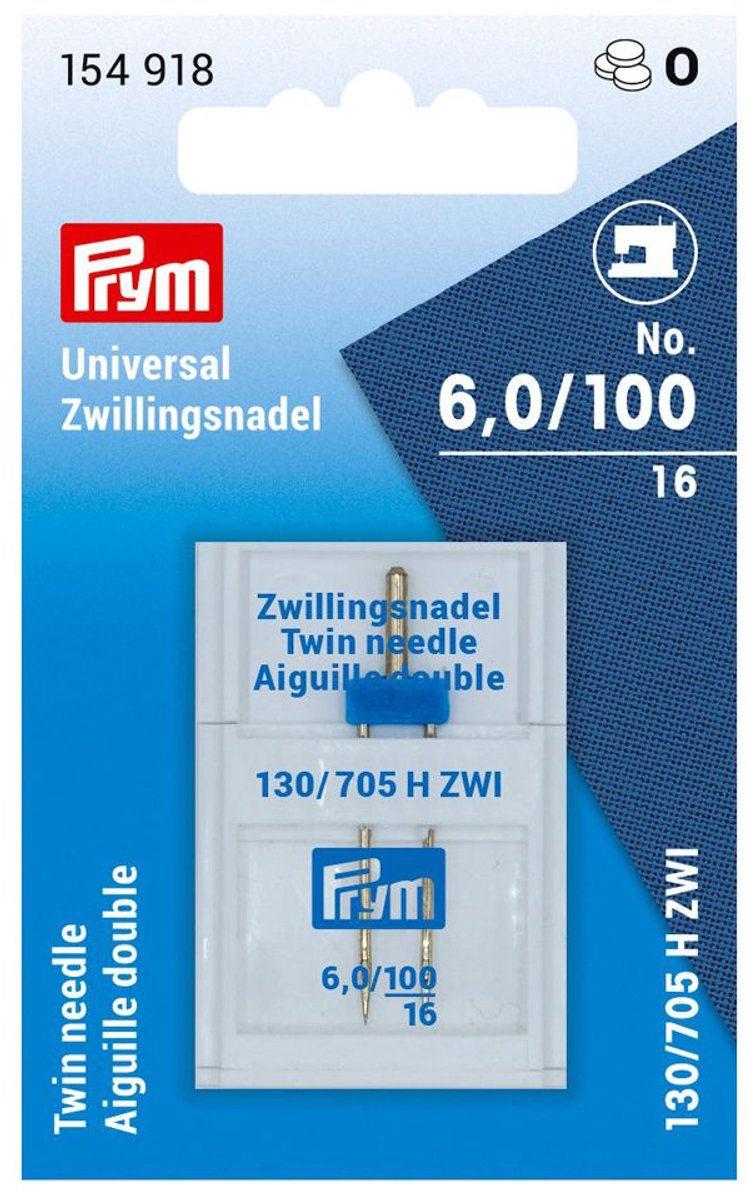 Tweelingnaaimachinenaalden Sys. 130/705H 100/6,0 1 st. - Machinenaalden - Prym