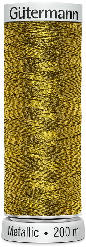 Gouden Gütermann Sulky metallic borduurgaren op een spoel, 200m.